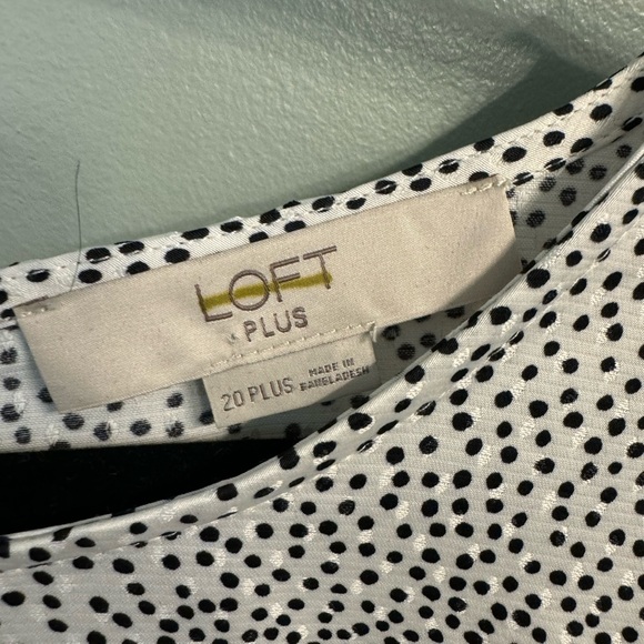 Loft Plus Dot Print round neck blouse 20 - Picture 3 of 7